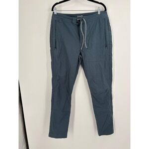 Roark Revival Layover 2.0 Travel Pants Mens 32 Blue Grey Stretch Ripstop Chino